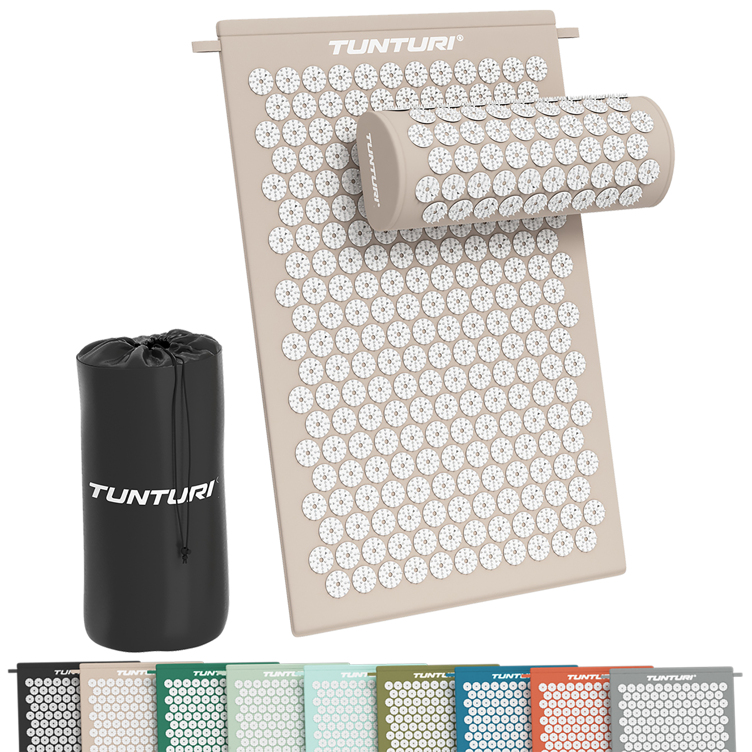 Tunturi - Akupressurmatte und Kissen - Beige Tunturi - Akupressurmatte und Kissen - Beige