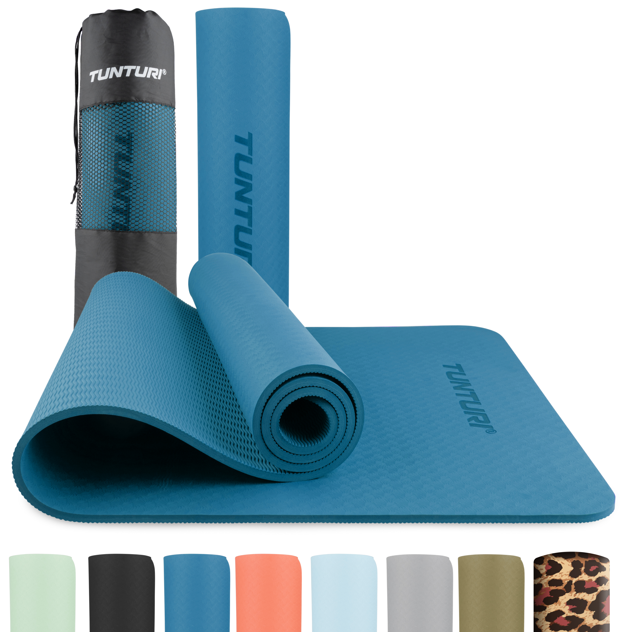 Tunturi Fitnessmatte - Yogamatte 8 mm 183x61x0,8 cm - Petrolblau Tunturi Fitnessmatte - Yogamatte 8 mm 183x61x0,8 cm - Petrolblau