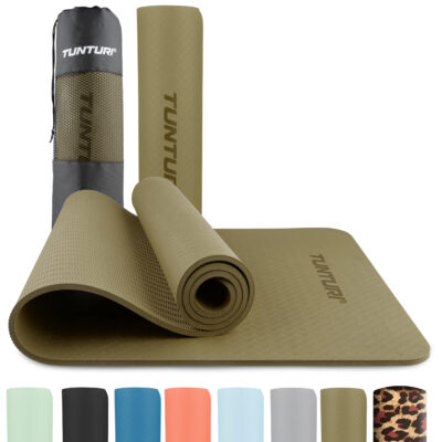 Tunturi - Yogamatte 8mm 183x61x0,8 cm - Armeegrün Tunturi - Yogamatte 8mm 183x61x0,8 cm - Armeegrün
