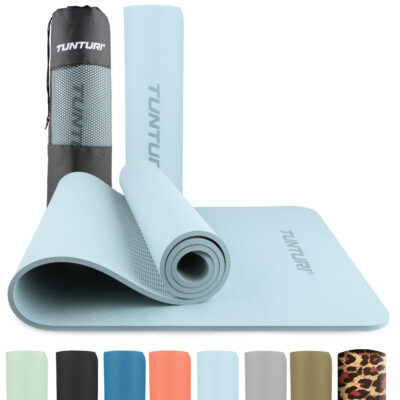 Tunturi Fitnessmatte - Yoga-Matte 8mm 183x61x0,8 cm - Blau