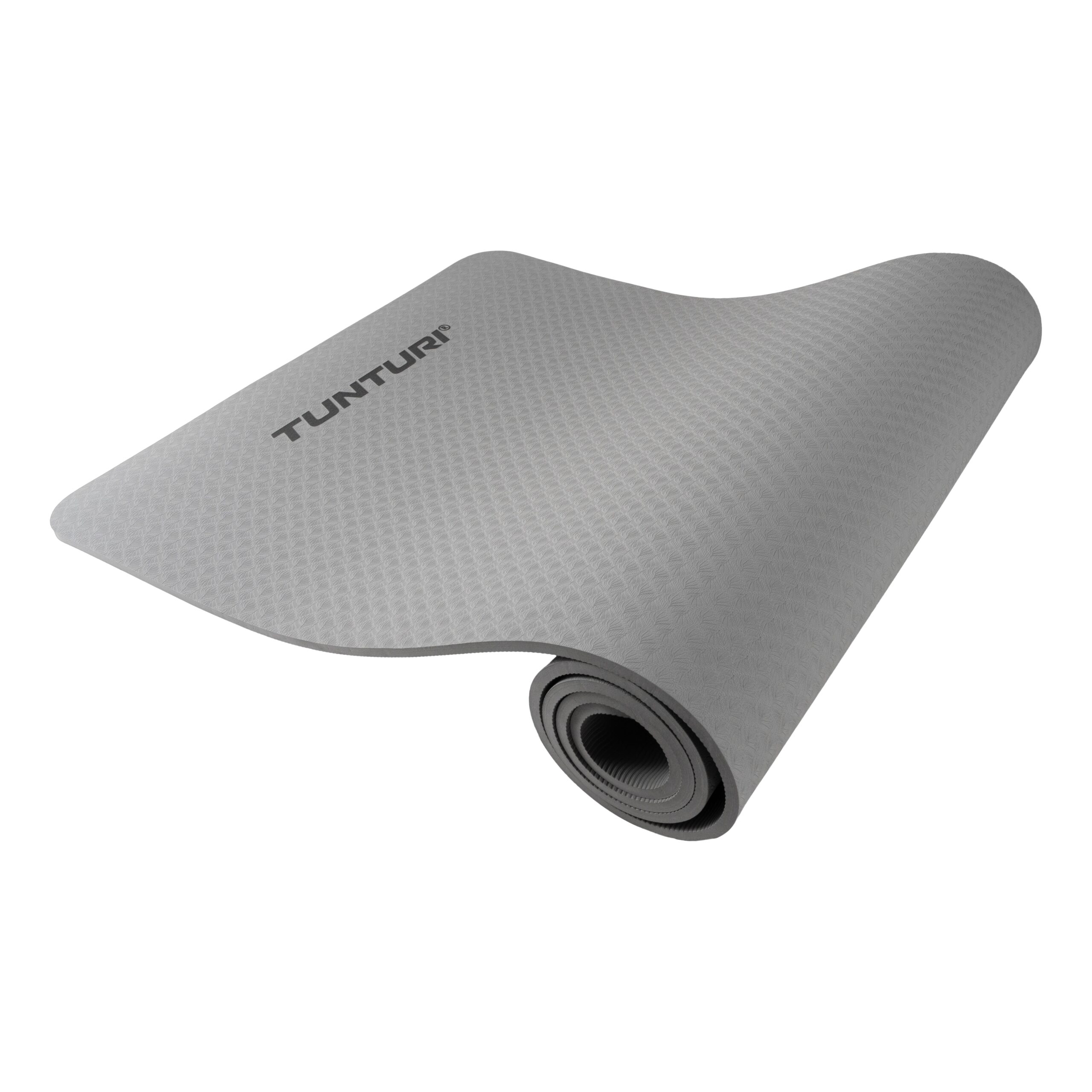 Tunturi Fitnessmatte - Yogamatte 8mm 183x61x0,8 cm - Grau Tunturi Fitnessmatte - Yogamatte 8mm 183x61x0,8 cm - Grau
