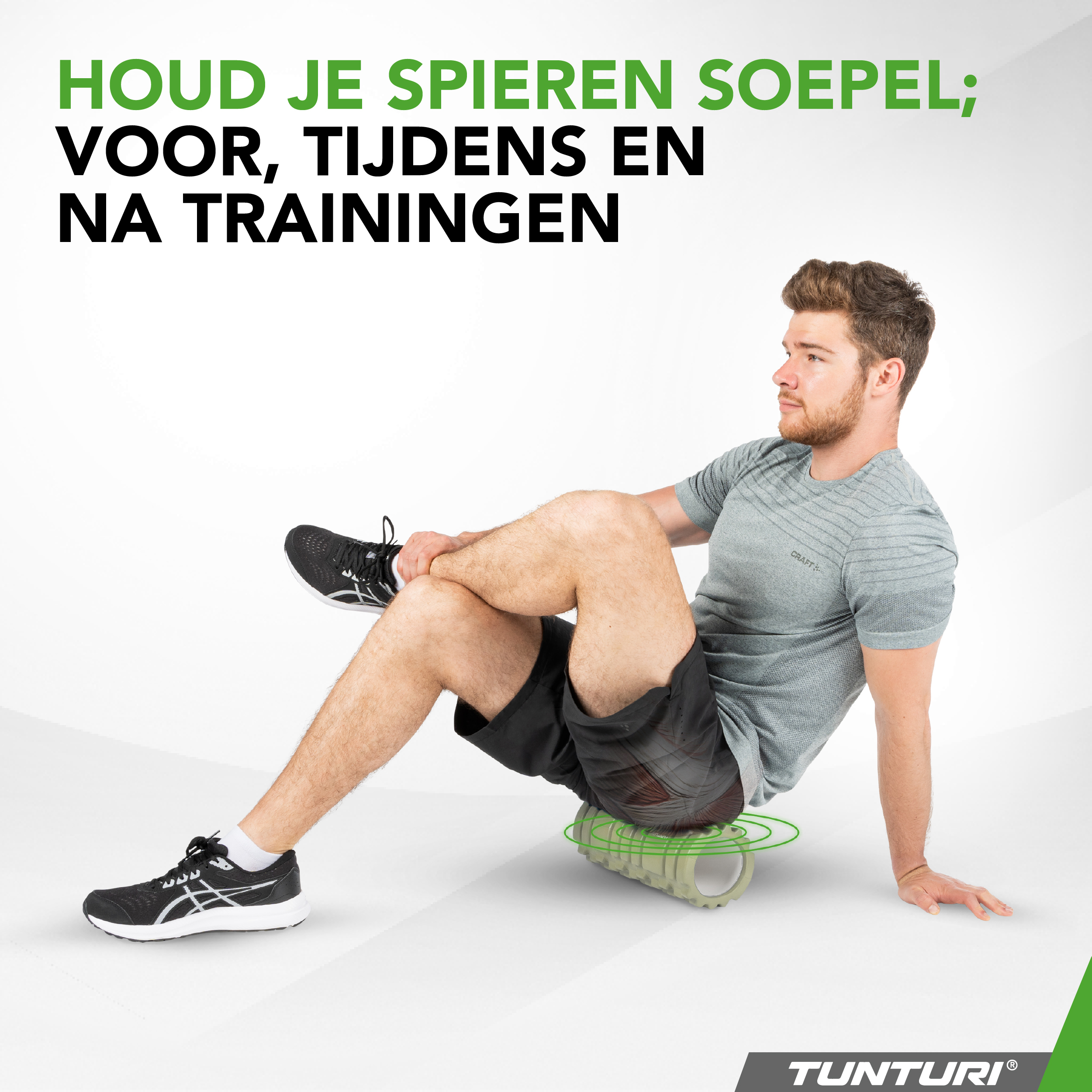 Tunturi Foam Roller - Yoga Grid Foam Roller 33 cm - Armeegrün Tunturi Foam Roller - Yoga Grid Foam Roller 33 cm - Armeegrün
