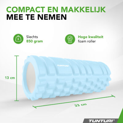 Tunturi - Yoga Grid Foam Roller 33 cm - Blau