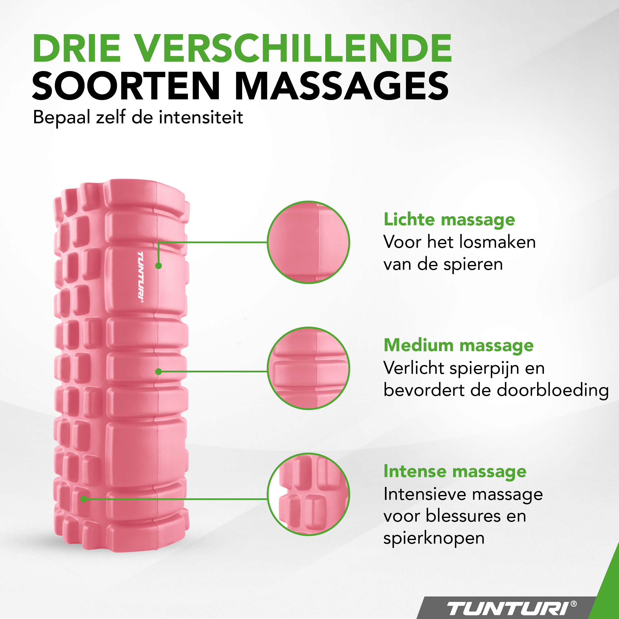 Tunturi Foam Roller - Yoga Grid 33 cm - Rosa Tunturi Foam Roller - Yoga Grid 33 cm - Rosa