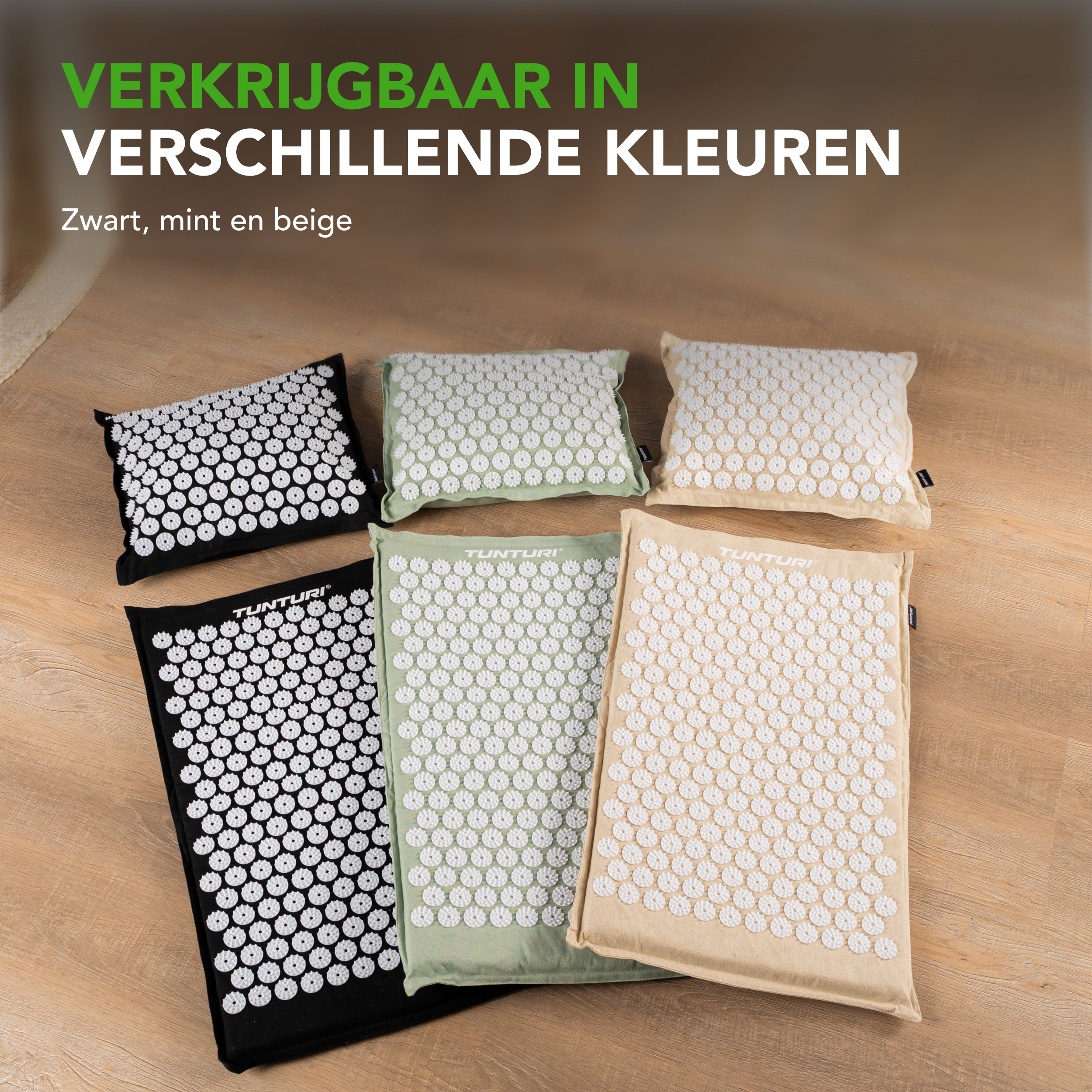 Tunturi - Eco Akupressurmatte mit Kissen 68x42x2 cm - Schwarz Tunturi - Eco Akupressurmatte mit Kissen 68x42x2 cm - Schwarz