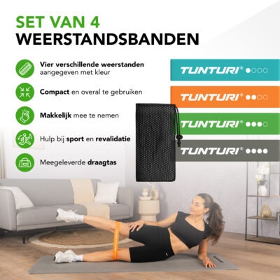 Tunturi Widerstandsband - Mini Resistance Band Set 4pcs - Blau