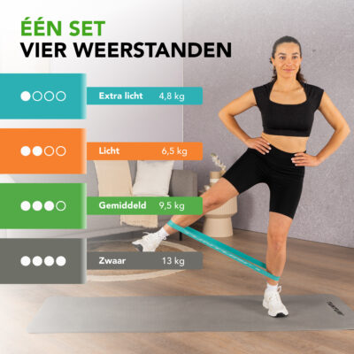 Tunturi Widerstandsband - Mini Resistance Band Set 4pcs - Blau