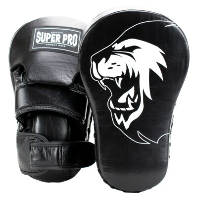 Super Pro Combat Gear Schlagpolster - Handmitts Long Curved - Schwarz / Weiß