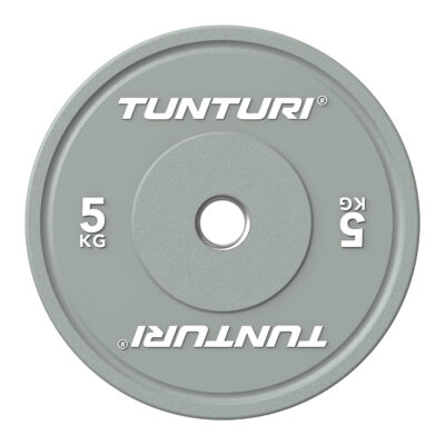 Tunturi Hantelscheibe - Platinum Bumper Plate Grey 5kg - Grau