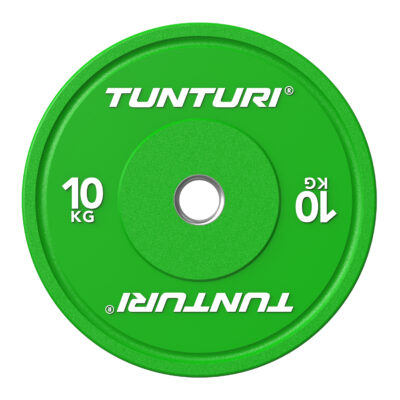 Tunturi Hantelscheibe - Platinum Bumper Plate Green 10kg - Grün