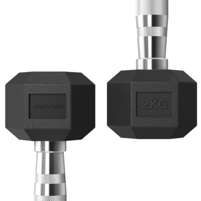 Tunturi Halter - Platinum Hexa Kurzhantel-Set 2kg - Schwarz