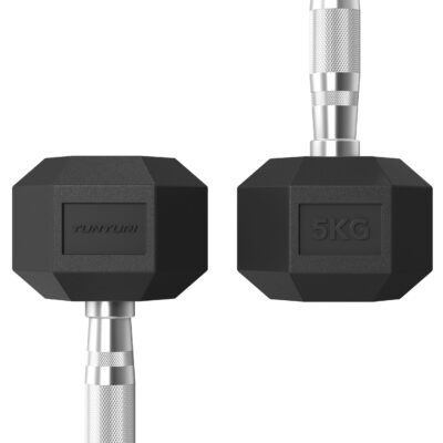 Tunturi Hantel - Platinum Hexa Kurzhantel-Set 5kg - Schwarz