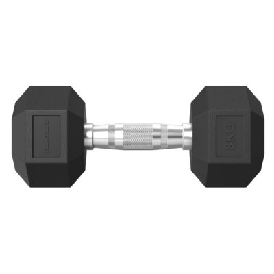Tunturi Kurzhantel - Platinum Hexa Rubber 8kg - Schwarz