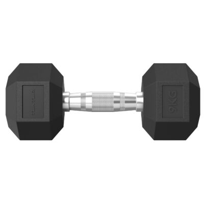 Tunturi Kurzhantel - Platinum Hex Gummi 9kg - Schwarz