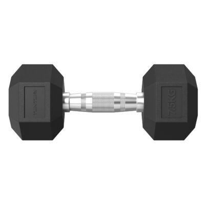 Tunturi Kurzhantel - Platinum Hex Gummi 7.5kg - Schwarz