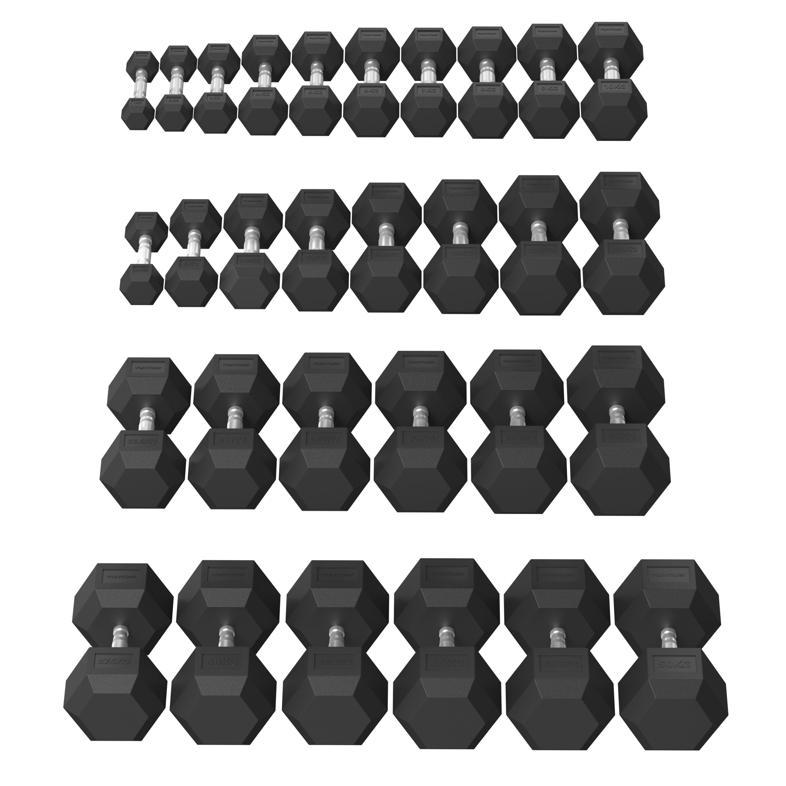 Tunturi Hantel - Platinum Hexa Kurzhantel 15kg - Schwarz Tunturi Hantel - Platinum Hexa Kurzhantel 15kg - Schwarz