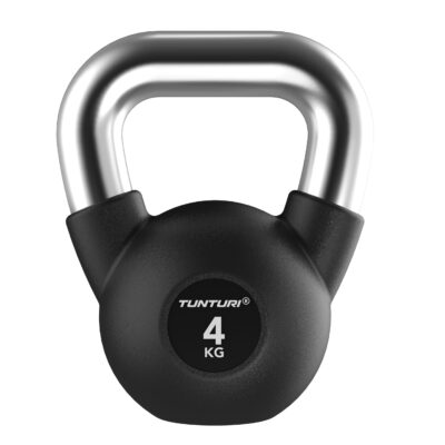 Tunturi Kettlebell - Platinum Rubber 4kg - Schwarz