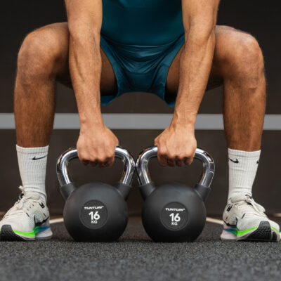 Tunturi Kettlebell - Platinum Rubber 6kg - Schwarz
