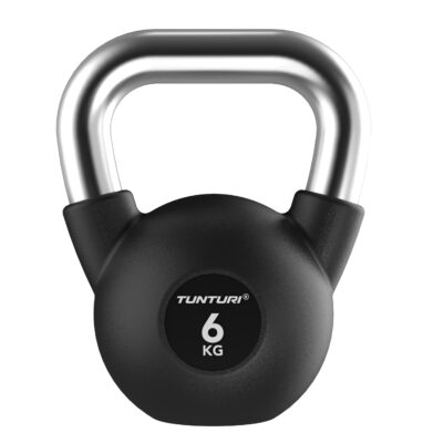 Tunturi Kettlebell - Platinum Rubber 6kg - Schwarz