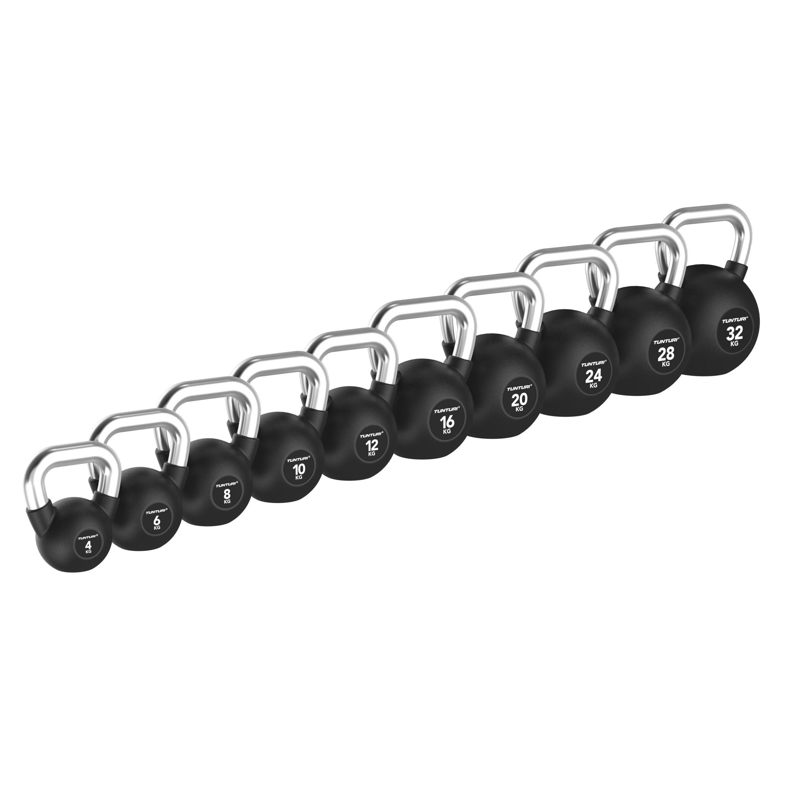 Tunturi Kettlebell - Platinum Rubber 12kg - Schwarz Tunturi Kettlebell - Platinum Rubber 12kg - Schwarz