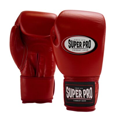 Super Pro Combat Gear Boxhandschuhe - Thai pro Leder - Rot Super Pro Combat Gear Boxhandschuhe - Thai pro Leder - Rot