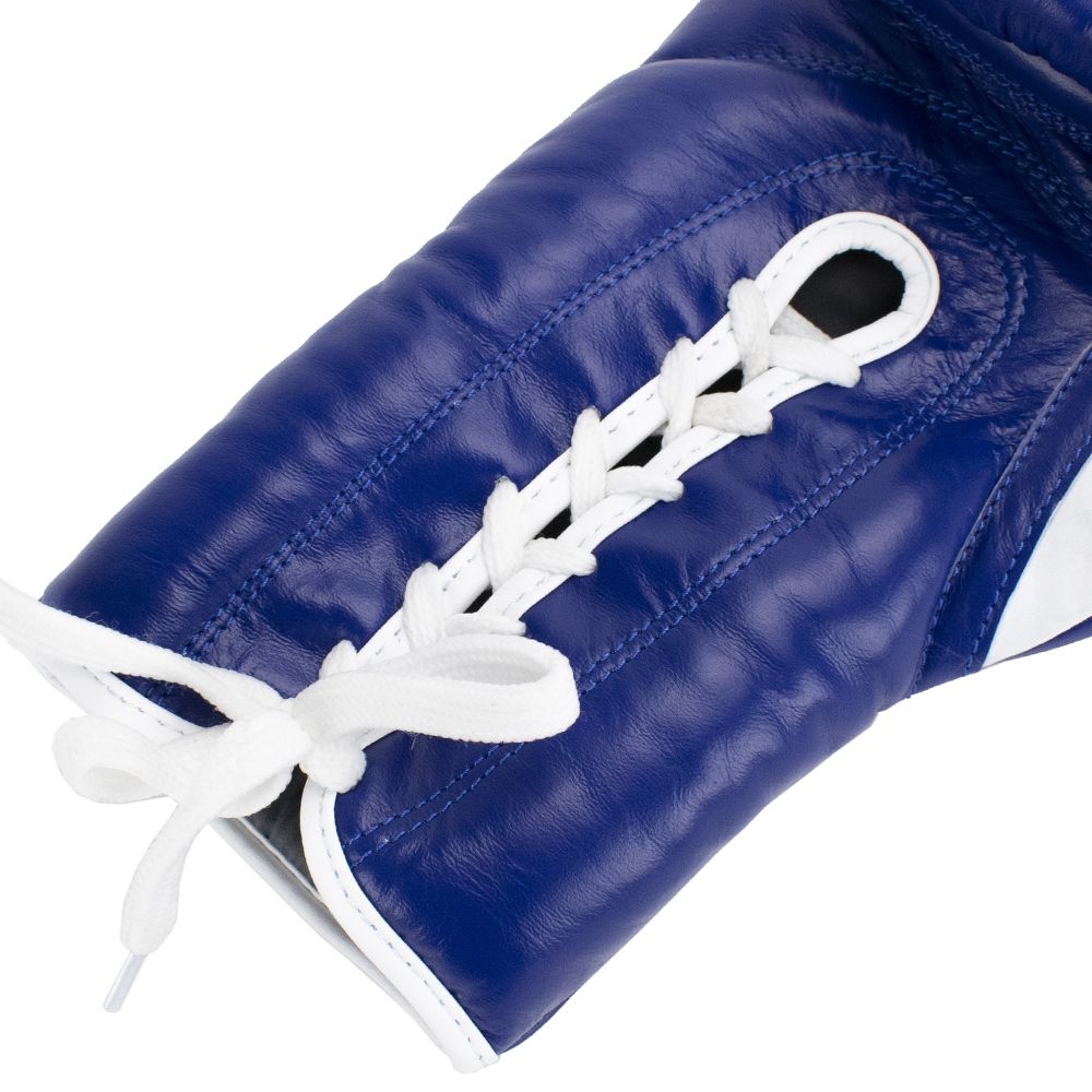 Super Pro Combat Gear Boxhandschuhe - Winner Wettkampfhandschuhe mit Schnürung - Blau / Weiß Super Pro Combat Gear Boxhandschuhe - Winner Wettkampfhandschuhe mit Schnürung - Blau / Weiß