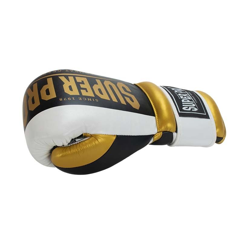 Super Pro Combat Gear Boxhandschuhe - Bruiser - Gold / Schwarz / Weiß Super Pro Combat Gear Boxhandschuhe - Bruiser - Gold / Schwarz / Weiß