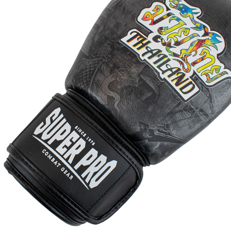 Super Pro Combat Gear Boxhandschuhe - Muay-Thai-Boxhandschuhe Leder Pattaya Made In Thailand - Schwarz / Gelb Super Pro Combat Gear Boxhandschuhe - Muay-Thai-Boxhandschuhe Leder Pattaya Made In Thailand - Schwarz / Gelb