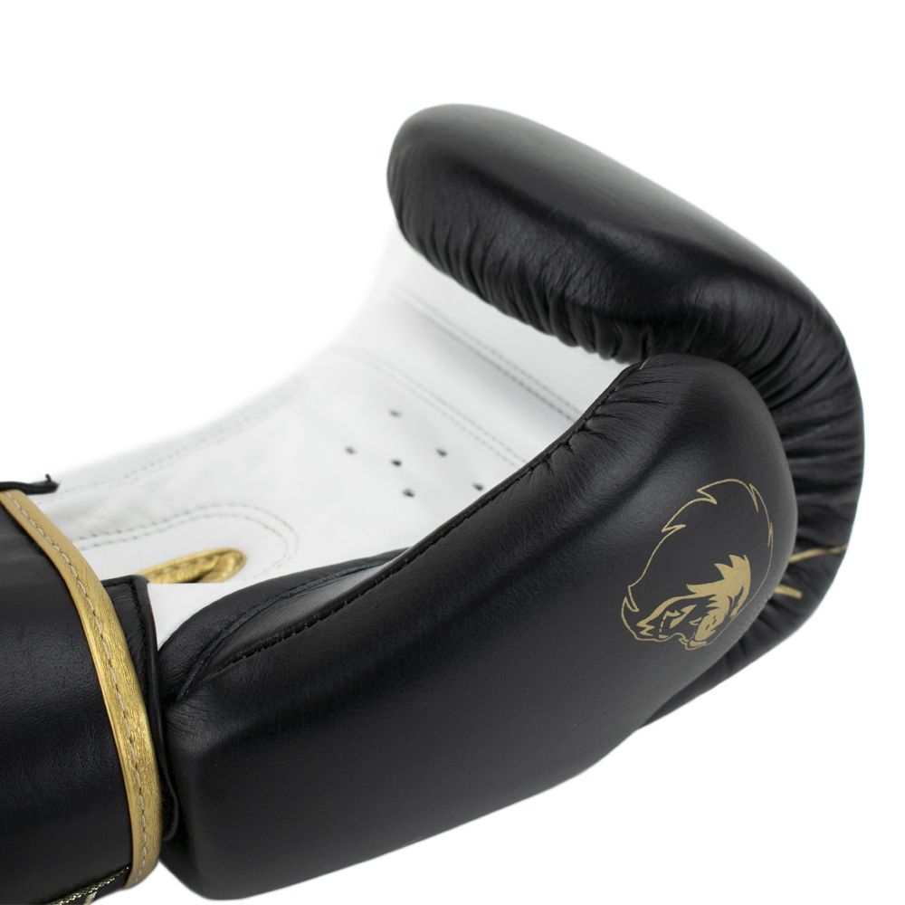 Super Pro Combat Gear Boxhandschuhe - Warrior Se Leder - Gold / Schwarz / Weiß Super Pro Combat Gear Boxhandschuhe - Warrior Se Leder - Gold / Schwarz / Weiß