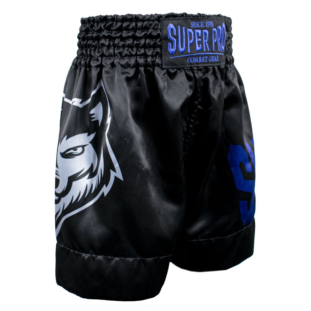 Super Pro Combat Gear (Thai)Boxhose Kinder Wolf - Blau / Grau / Schwarz Super Pro Combat Gear (Thai)Boxhose Kinder Wolf - Blau / Grau / Schwarz