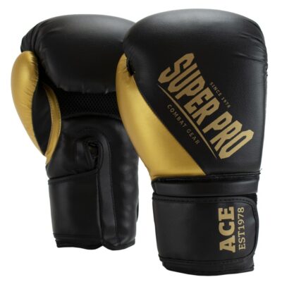 Super Pro Combat Gear Boxhandschuhe - Ace - Gold / Schwarz