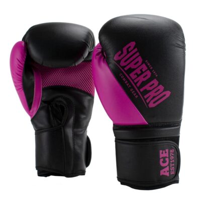 Super Pro Combat Gear Boxhandschuhe - Ace - Rosa / Schwarz