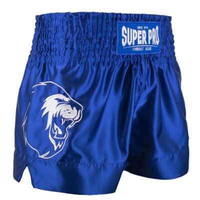 Super Pro Combat Gear Kickbox-Shorts - Thai- und Kickbox-Shorts Hero - Blau / Weiß Super Pro Combat Gear Kickbox-Shorts - Thai- und Kickbox-Shorts Hero - Blau / Weiß
