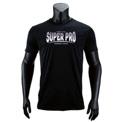 Super Pro Combat Gear Sportshirt - Dryfit T-Shirt Stripes S - Schwarz / Weiß