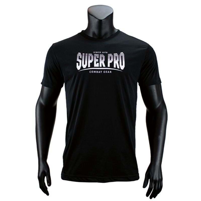 Super Pro Combat Gear Sportshirt - Dryfit T-Shirt Stripes S - Schwarz / Weiß Super Pro Combat Gear Sportshirt - Dryfit T-Shirt Stripes S - Schwarz / Weiß