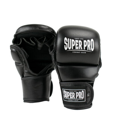 Super Pro Combat Gear MMA-Handschuhe - Shooter 2.0 Leder - Schwarz / Weiß Super Pro Combat Gear MMA-Handschuhe - Shooter 2.0 Leder - Schwarz / Weiß