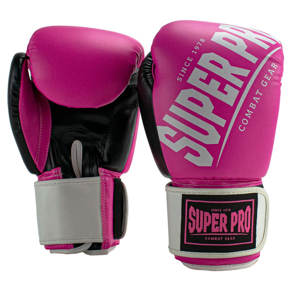 Super Pro Combat Gear Boxhandschuhe - Rebel - Rosa / Schwarz / Weiß
