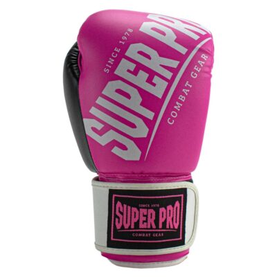 Super Pro Combat Gear Boxhandschuhe - Rebel - Rosa / Schwarz / Weiß