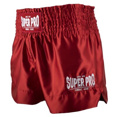 Super Pro Combat Gear Kickbox-Shorts - Thai- und Kickboxshort Hero - Rot / Weiß Super Pro Combat Gear Kickbox-Shorts - Thai- und Kickboxshort Hero - Rot / Weiß