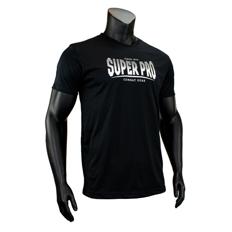 Super Pro Combat Gear Sportshirt - Dryfit T-Shirt Stripes S - Schwarz / Weiß Super Pro Combat Gear Sportshirt - Dryfit T-Shirt Stripes S - Schwarz / Weiß