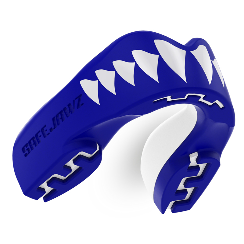 Safejawz Mund- und Zahnschutz - Extro Series Shark Senior - Blau / Weiß