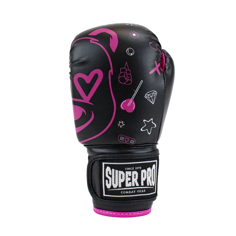 Super Pro Combat Gear Boxhandschuhe - Kinder Bear - Rosa / Schwarz / Weiß Super Pro Combat Gear Boxhandschuhe - Kinder Bear - Rosa / Schwarz / Weiß
