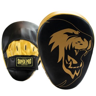 Super Pro Combat Gear Schlagpolster - Handpads Curved - Schwarz / Weiß