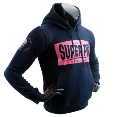 Super Pro Combat Gear Hoodie - Block-Logo - Blau / Rosa Super Pro Combat Gear Hoodie - Block-Logo - Blau / Rosa