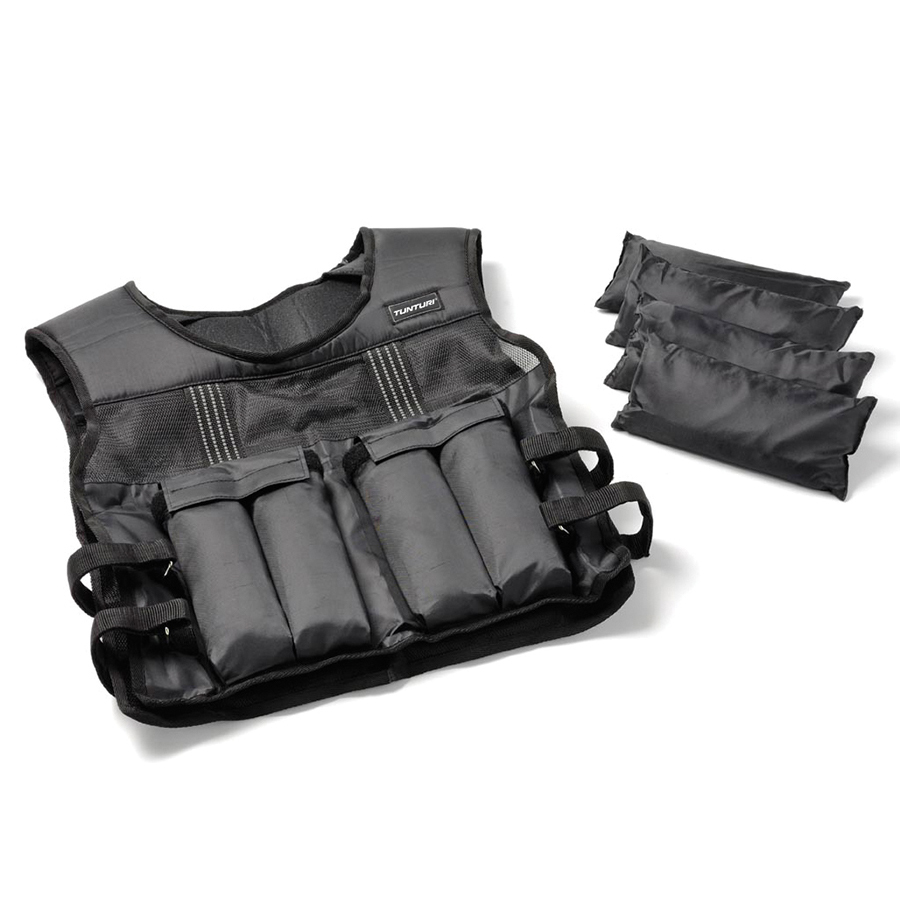 Tunturi Gewichtsweste - Verstellbare Gewichtsweste 10kg - Schwarz