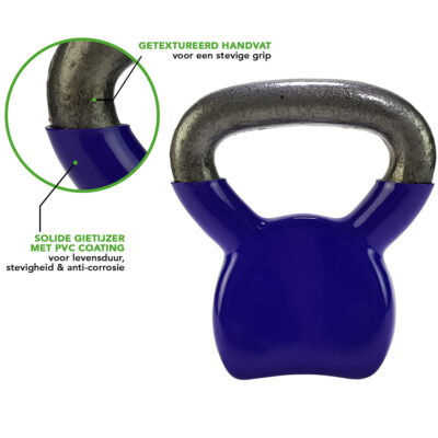 Tunturi Kettlebell - Vinyl 4kg - Lila