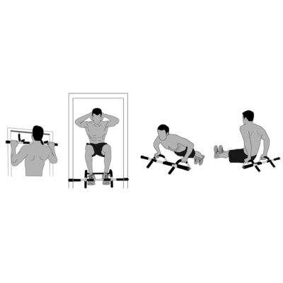 Tunturi Türtrainer - Multifunktionales Tür-Fitnessgerät - Schwarz Tunturi Türtrainer - Multifunktionales Tür-Fitnessgerät - Schwarz