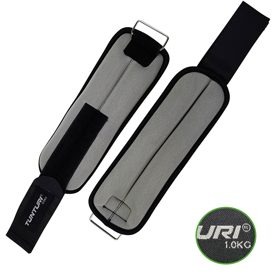 Tunturi - Knöchelgewichte - Handgelenkgewichte - 0.5kg - Geliefert pro Paar - Grau Tunturi - Knöchelgewichte - Handgelenkgewichte - 0.5kg - Geliefert pro Paar - Grau