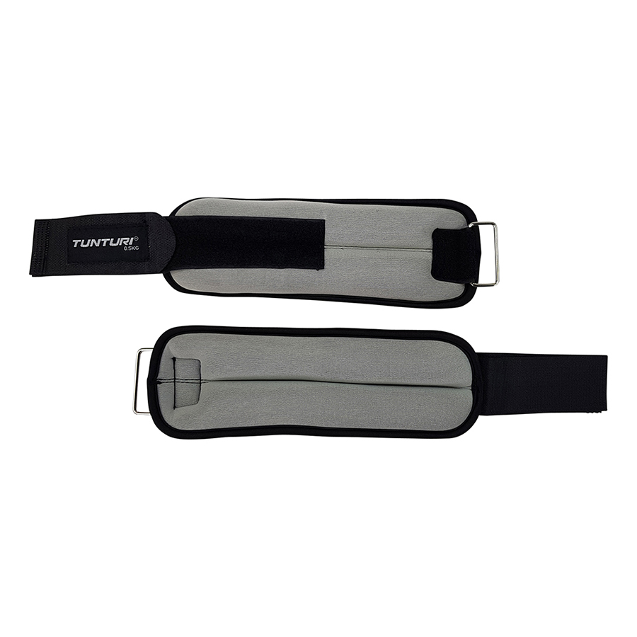 Tunturi - Knöchelgewichte - Handgelenkgewichte - 0.5kg - Geliefert pro Paar - Grau Tunturi - Knöchelgewichte - Handgelenkgewichte - 0.5kg - Geliefert pro Paar - Grau