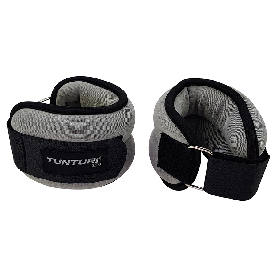 Tunturi - Knöchelgewichte - Handgelenkgewichte - 0.5kg - Geliefert pro Paar - Grau Tunturi - Knöchelgewichte - Handgelenkgewichte - 0.5kg - Geliefert pro Paar - Grau